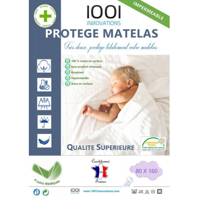 Protège matelas bébé imperméable - 100% naturel