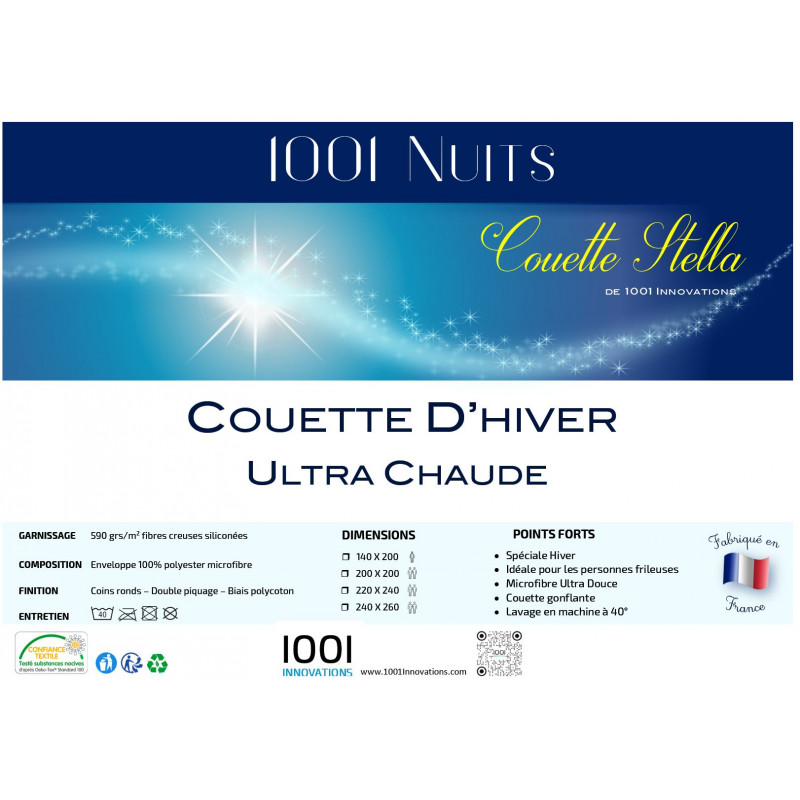 1001 Innovations couette utra chaude 240x260 cm Stella