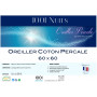 Oreiller Coton Percale 65x65 Moelleux - Lot de 2