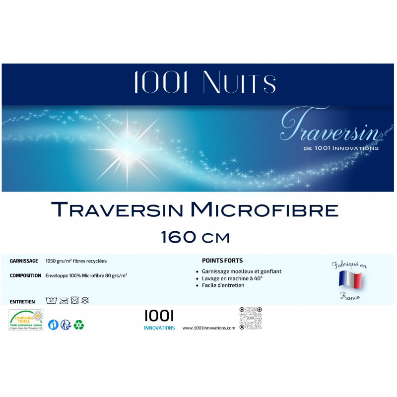 Traversin 160 Cm Coton Et Sensifibre Fabrication Française à Prix