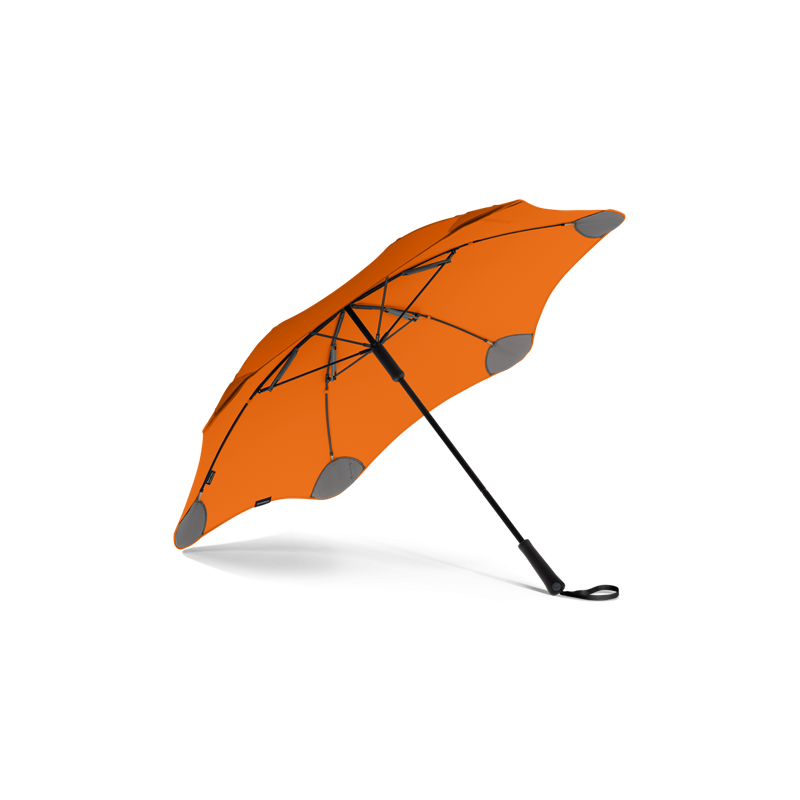 Parapluie tempête anti-vent Classic Blunt orange, très puissant et résistant