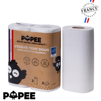 Popee ESSUIE-TOUT écologique Ultra-absorbant