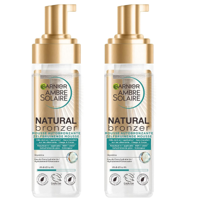 Lot de 2 Ambre Solaire Mousse Autobronzante Hydratante  Eau de Coco & Glycérine