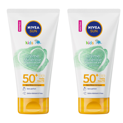 Lot de 2 Nivea Sun Mineral UV Protection Kids Spf50 50ml