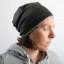 Beanie anti-ondes Réversible noir et gris