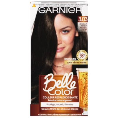 Garnier - Belle Color - Coloration permanente Châtain - 3.03 Châtain Foncé Naturel Doré