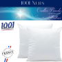 Oreiller Coton Percale 65x65 Moelleux - Lot de 2