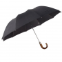 Parapluie pliant noir crosse en bois Neyrat