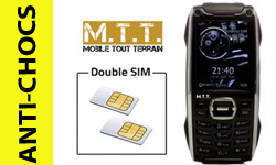 Nouveauté double SIM: le téléphone portable double carte sim et antichoc Fashion de MTT