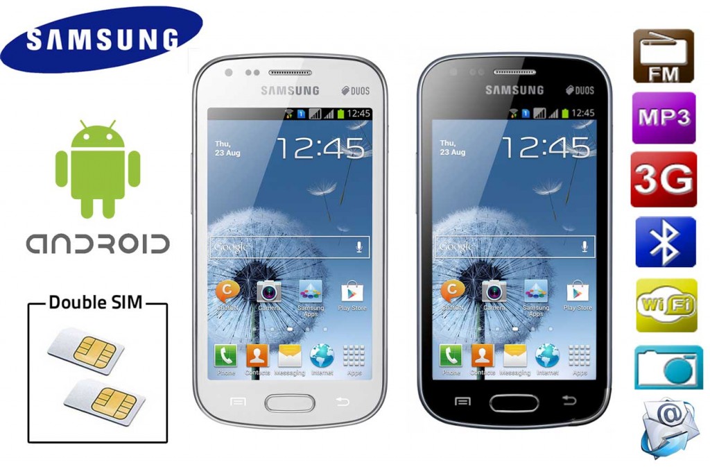 Smartphone 2 SIM Samsung Galaxy S7562 Android 